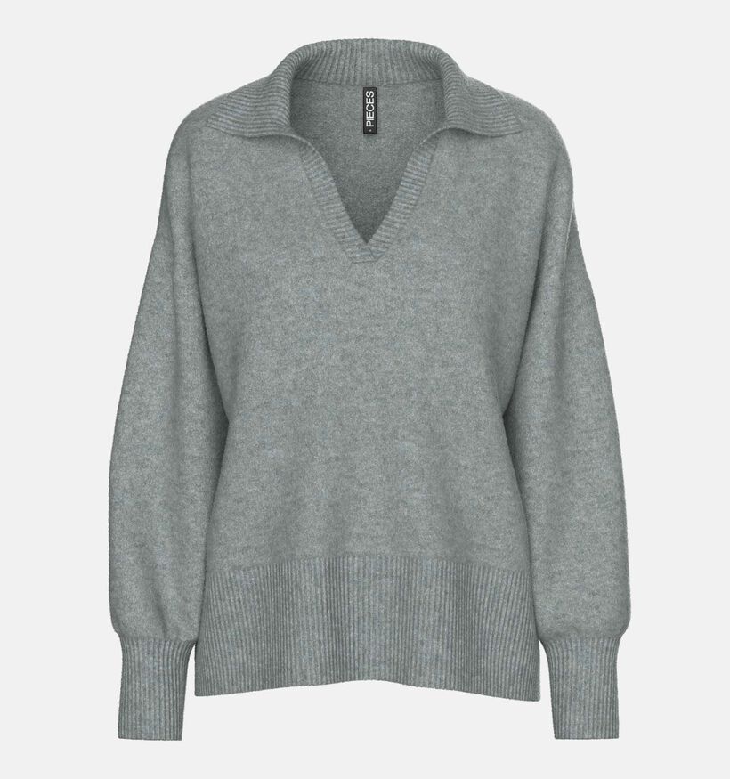 Pieces Malou Polo Grijze Trui voor dames (361128)
