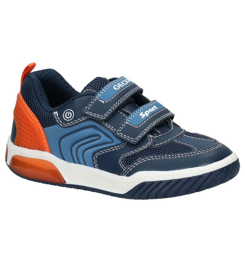 Geox Blauwe Velcroschoenen in kunstleer (265801)