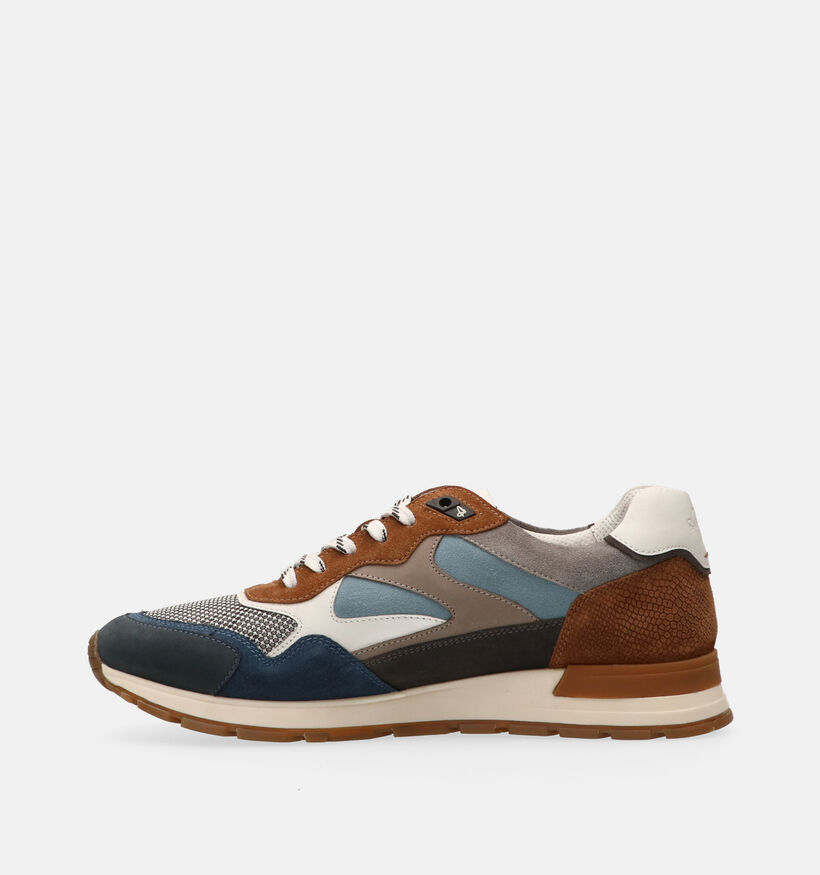 Australian Tiago Chaussures &agrave; lacets en Cognac/Bleu fonc&eacute; pour hommes (369705) - pour semelles orthop&eacute;diques