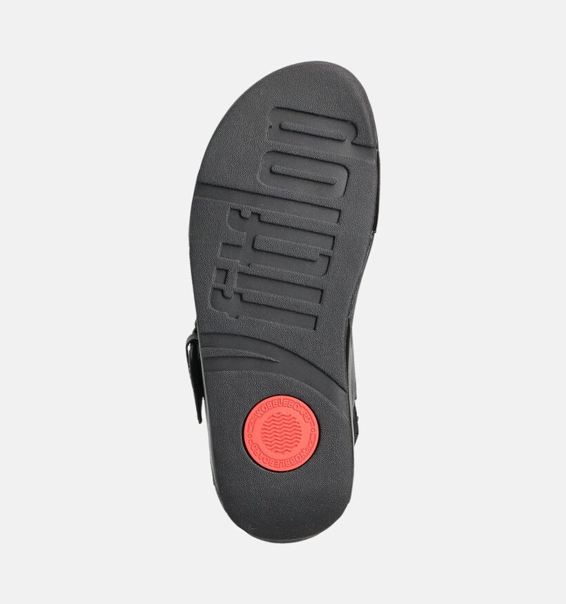 FitFlop Lulu Resin-Buckle Sandales compensées en Noir pour femmes (353669)