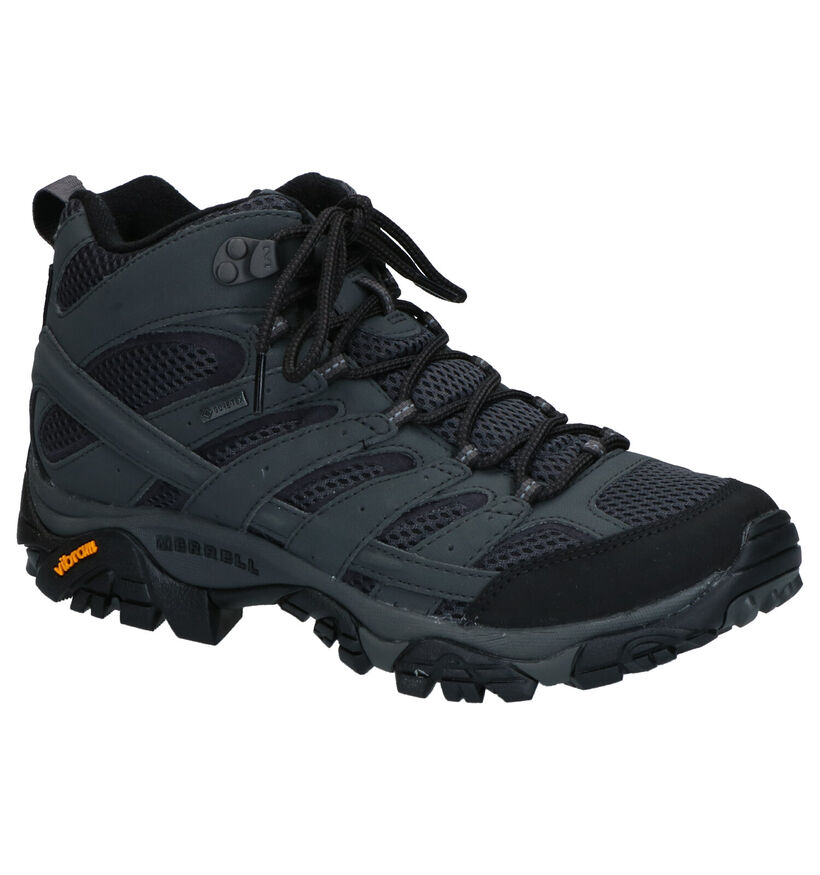 Merrell Moab Zwarte Wandelschoenen in daim (274854)