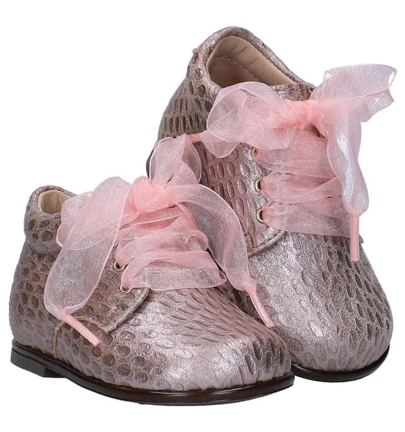 Beberlis Roze Babyschoenen in leer (281161)