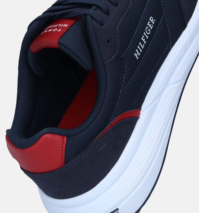 Tommy Hilfiger Faston Mix Ess Blauwe Veterschoenen voor heren (342747) - geschikt voor steunzolen