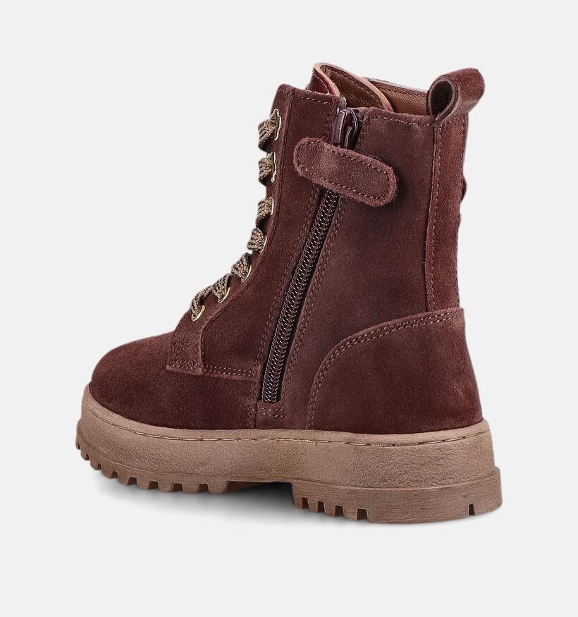 Milo & Mila Bordeaux Boots met Veters en Rits voor meisjes (378896)