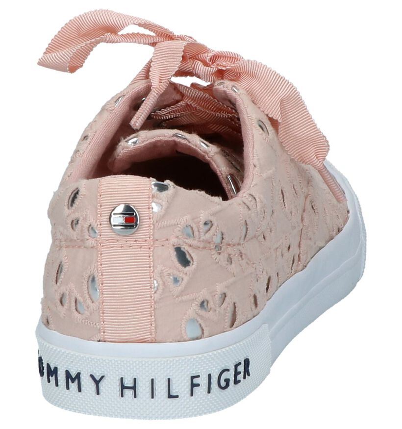 Tommy Hilfiger Lichtroze Lage Geklede Sneakers in stof (212692)