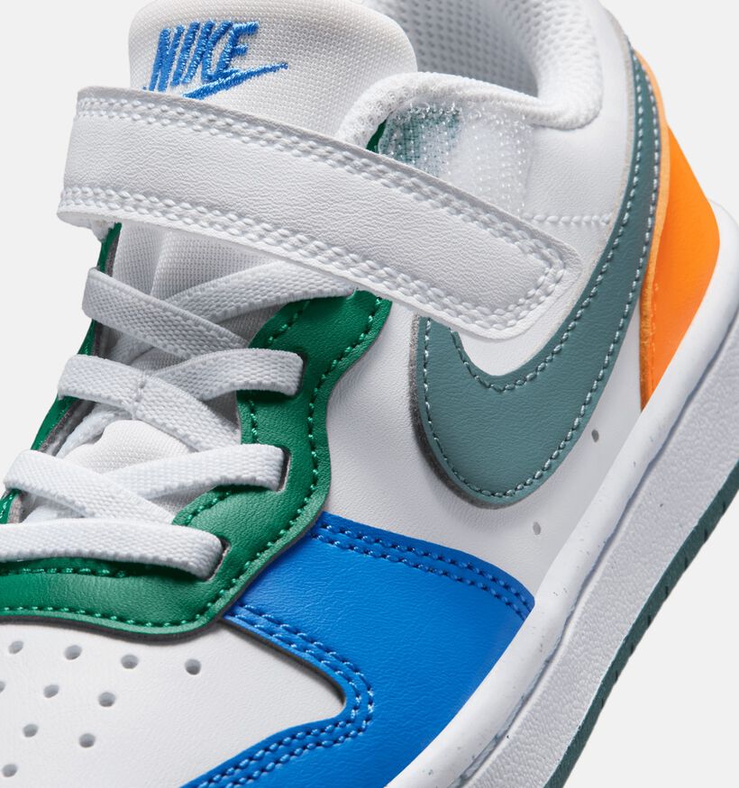 Nike Court Borough Low Witte/Colorblock Sneakers voor jongens (373424) - geschikt voor steunzolen