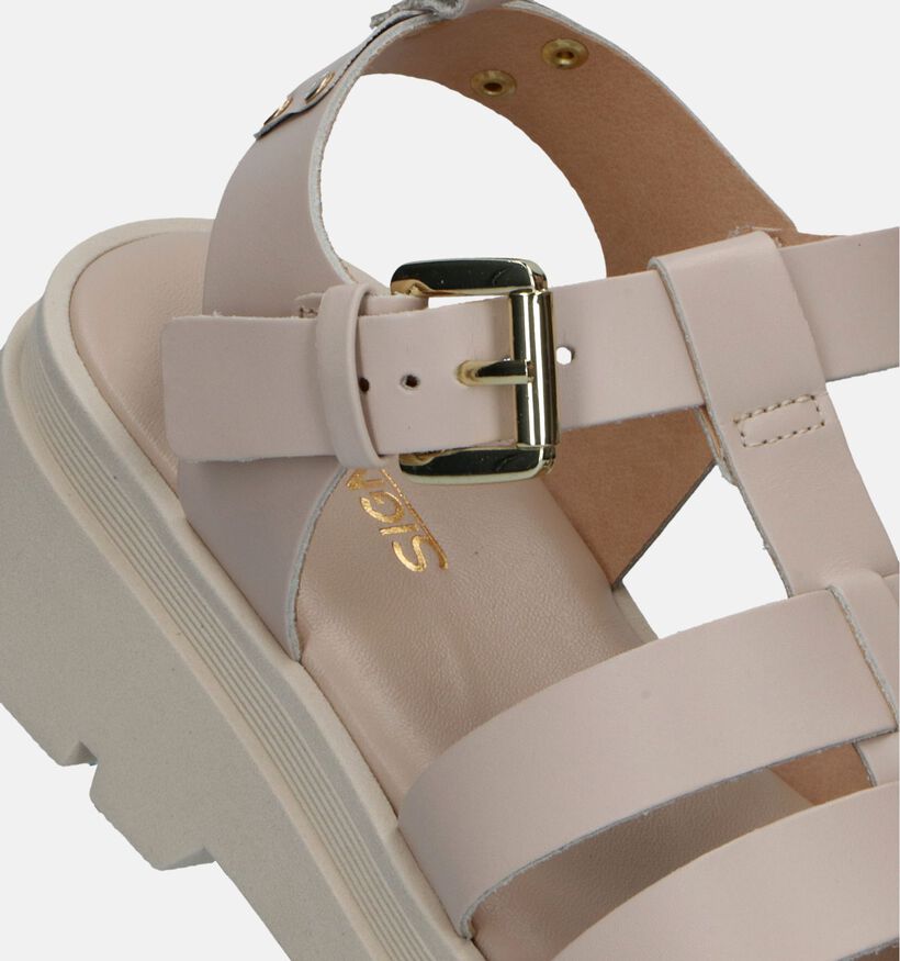 Signatur Beige Plateausandalen voor dames (337886)