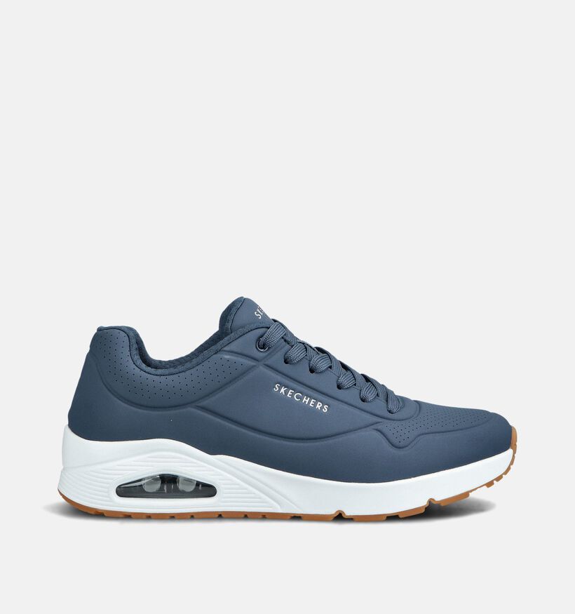 Skechers Uno Stand On Air Baskets basses en Bleu pour hommes (362194) - pour semelles orthop&eacute;diques