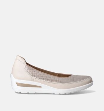 Chaussures à enfiler beige