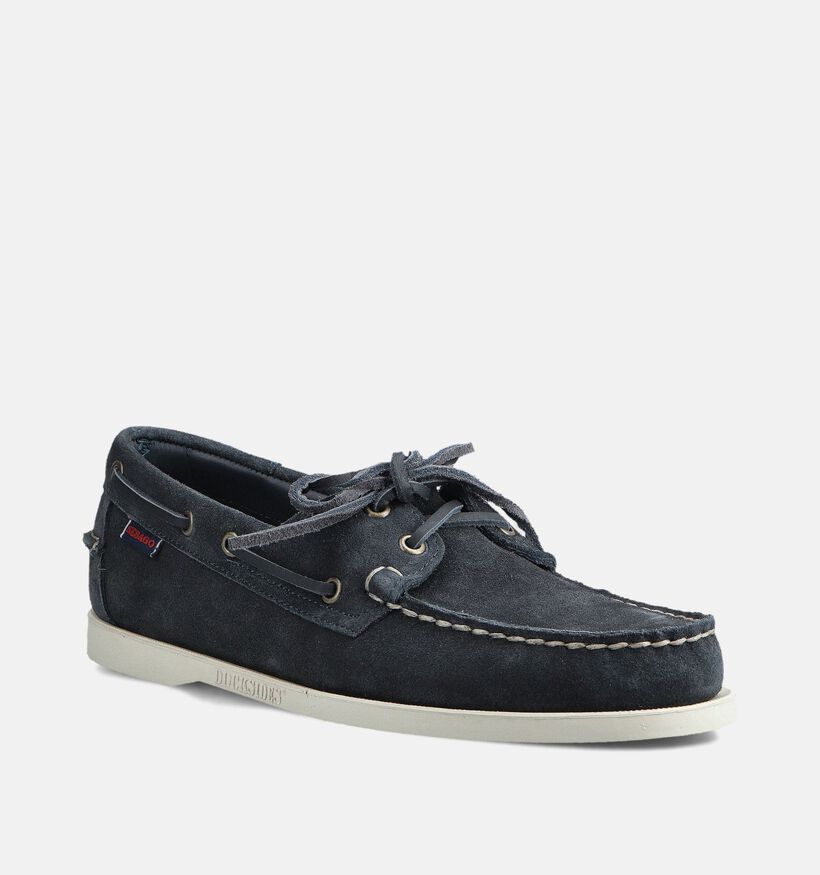 Sebago Dockside Portland Flesh Out Chaussures bateau en Bleu pour hommes (363896)