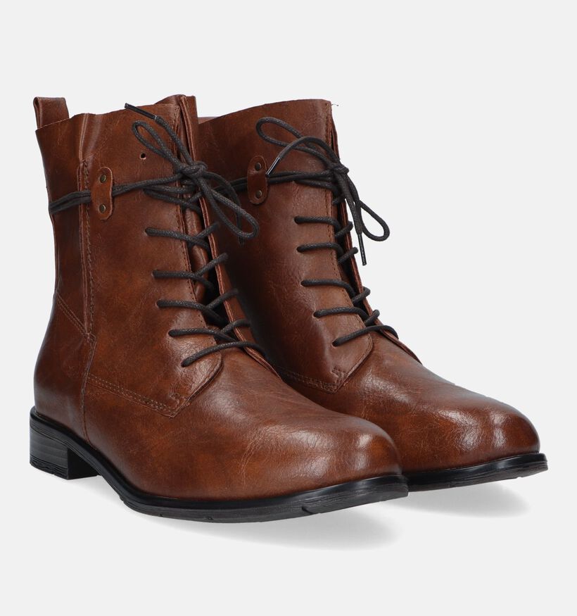 Marco Tozzi Boots à lacets en Cognac pour femmes (330646)