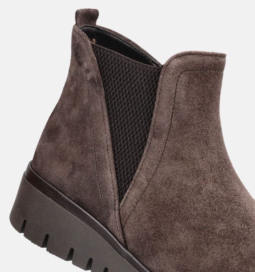 Gabor Comfort Bottines Chelsea en Brun fonc&eacute; pour femmes (380054)