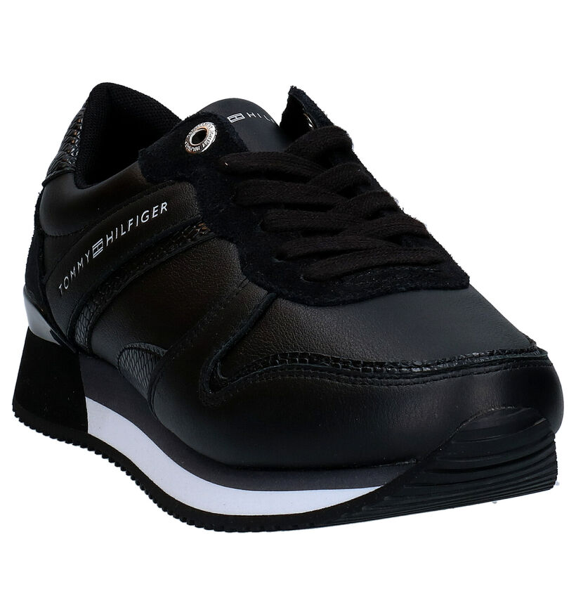 Tommy Hilfiger Active Material Zwarte Sneakers in kunstleer (280019)