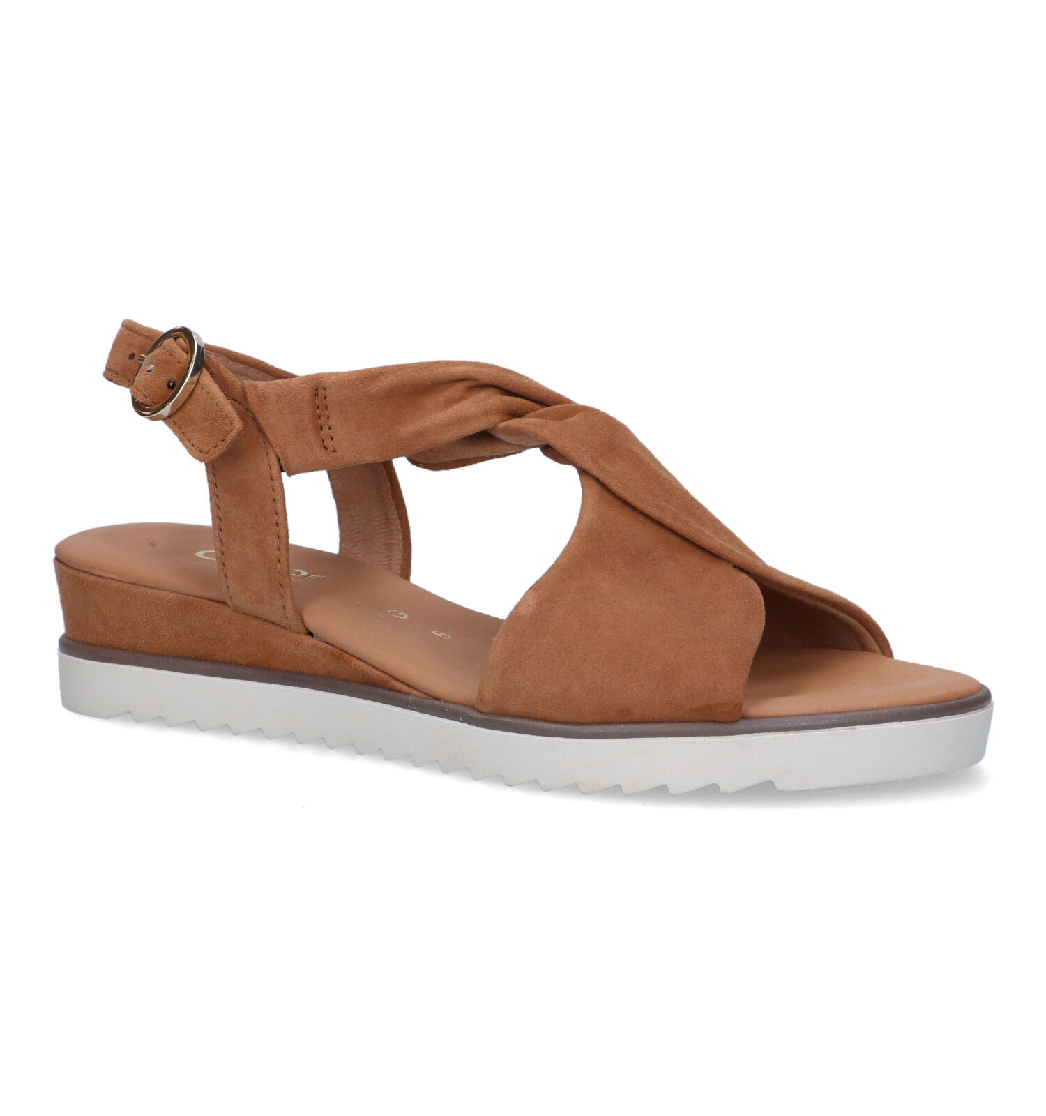 Gabor Comfort Sandales avec talon compense en Cognac Femmes Sandales en ligne sur TORFS.BE