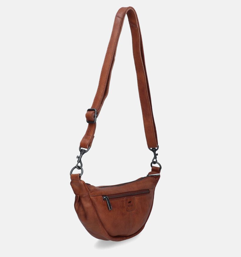 Bear Design Sac porté croisé en Cognac pour femmes (350797)