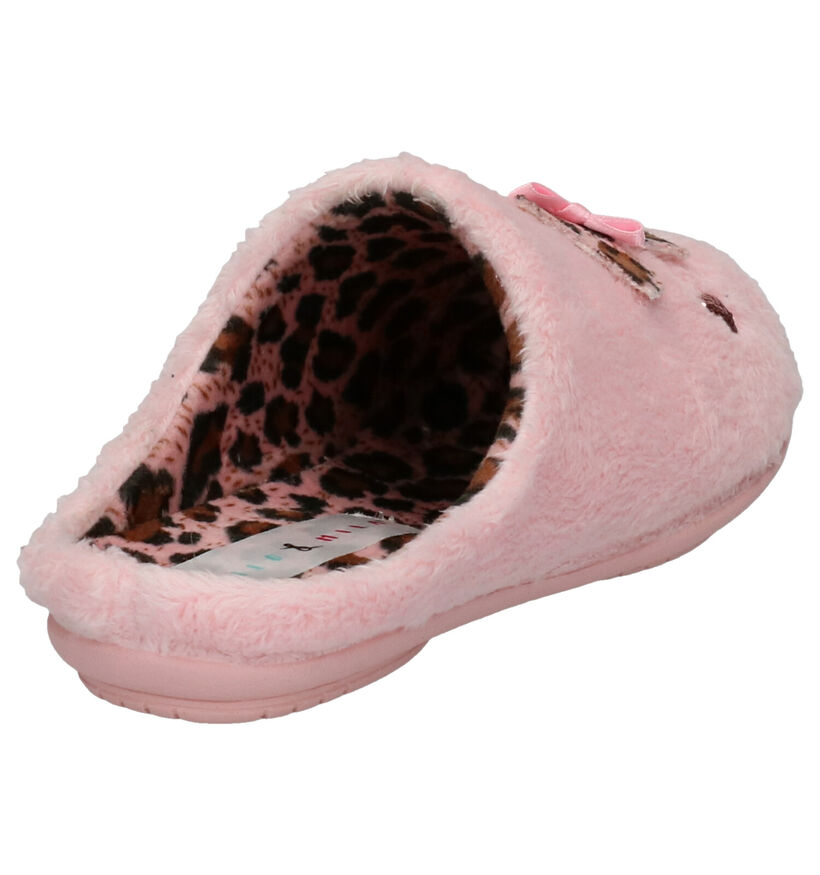 Milo & Mila Roze Pantoffels in stof (255005)