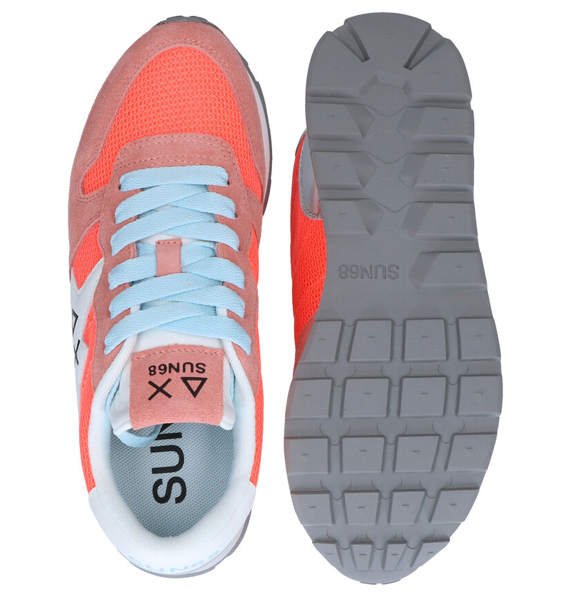Sun 68 Ally Star Basic Groene Sneakers in daim (287338)