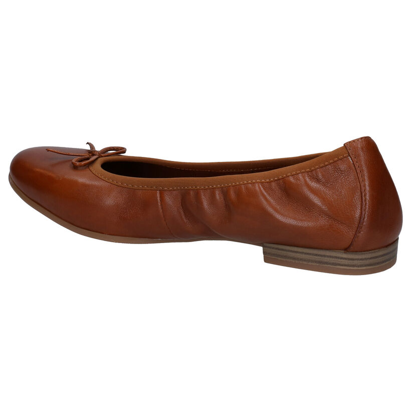 Tamaris TOUCH it Cognac Ballerina's in leer (277341)