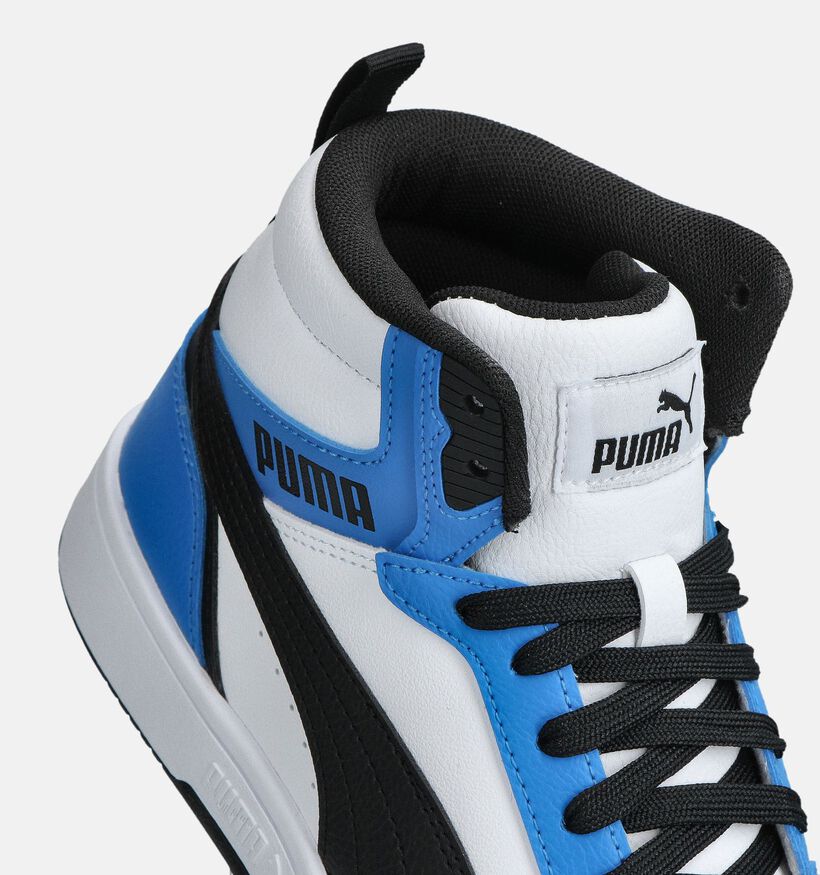 Puma Rebound Baskets montantes en Blanc pour filles, garçons (359216) - pour semelles orthopédiques
