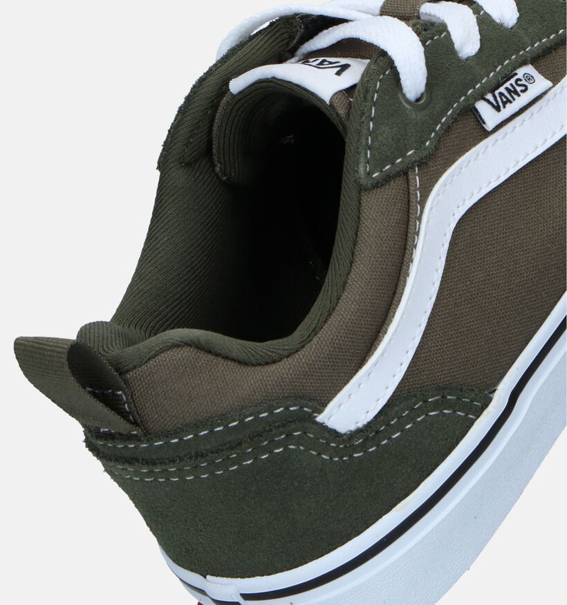 Vans Filmore YT Baskets de skate en Vert Khaki pour garçons (336496)