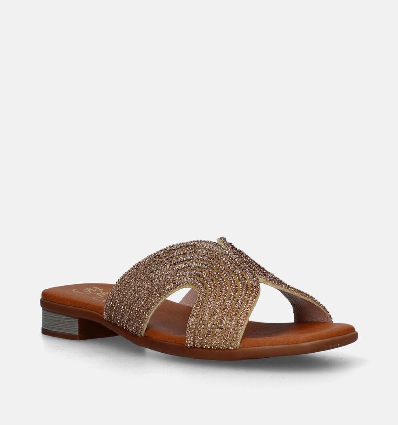 Oh My Sandals Gouden Slippers voor dames (340082)