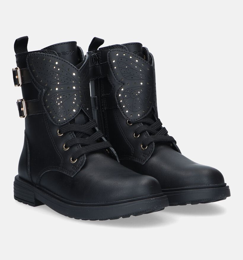 Geox Eclair Zwarte Veterboots voor meisjes (328508)