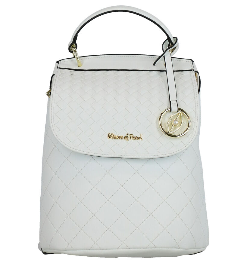 Kisses of Pearl Zora Sac à Dos en Blanc en simili cuir (273761)