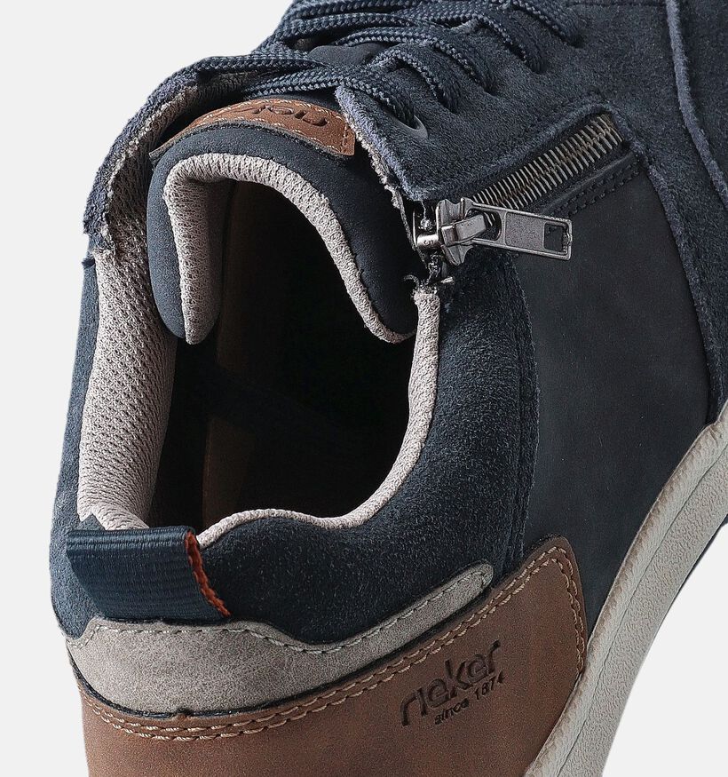 Rieker Blauwe Veterschoenen voor heren (351317) - geschikt voor steunzolen