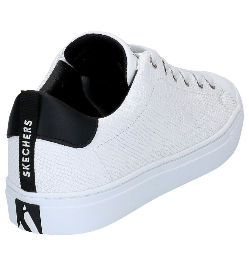 Skechers Side Street Chaussures à lacets en Blanc en simili cuir (291943)