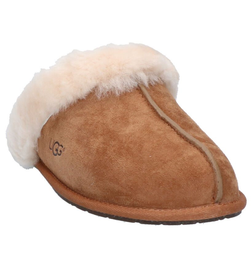 UGG Scuffette II Pantoufles en Cognac en daim (253714)