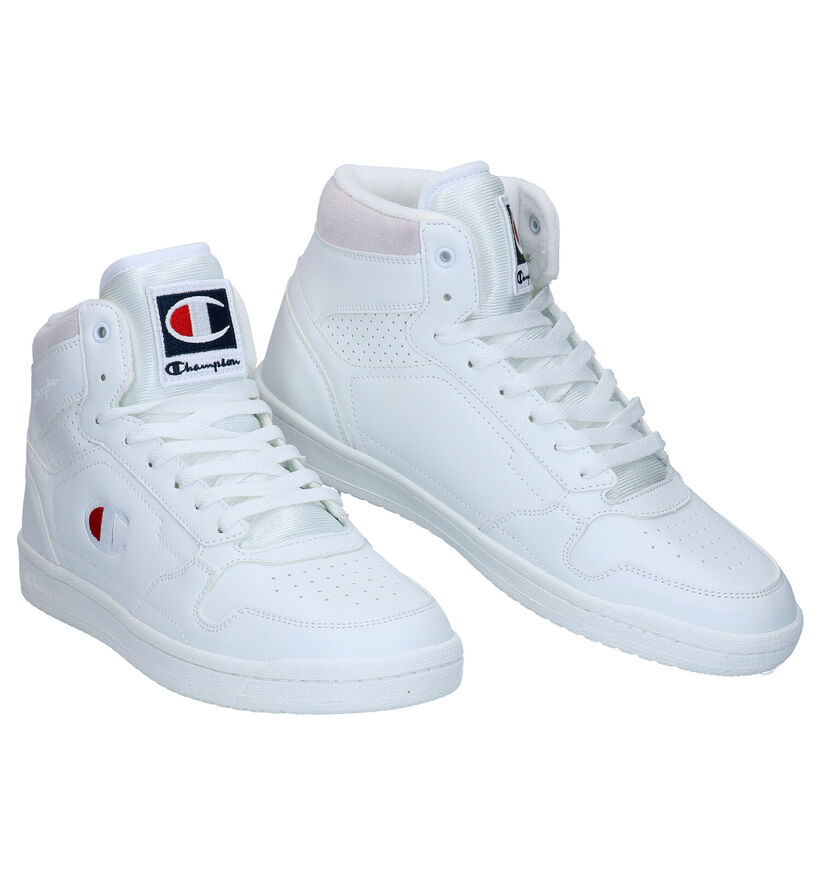 Champion New York Mid Baskets hautes en Bleu en simili cuir (294591)