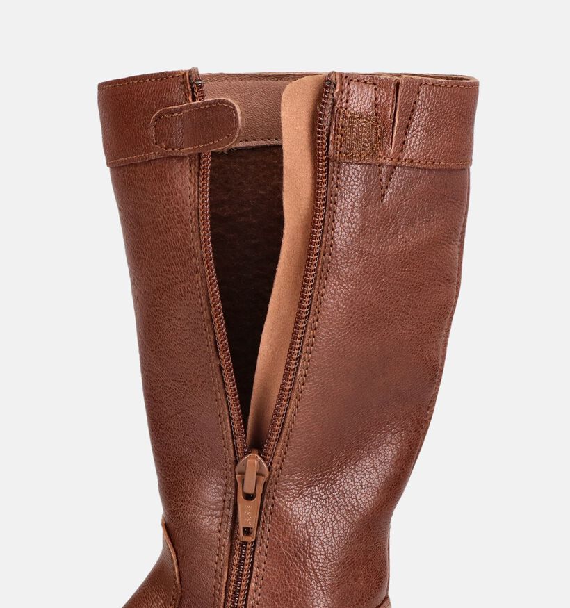 Milo & Mila Bottes hautes en Cognac pour filles (379077)