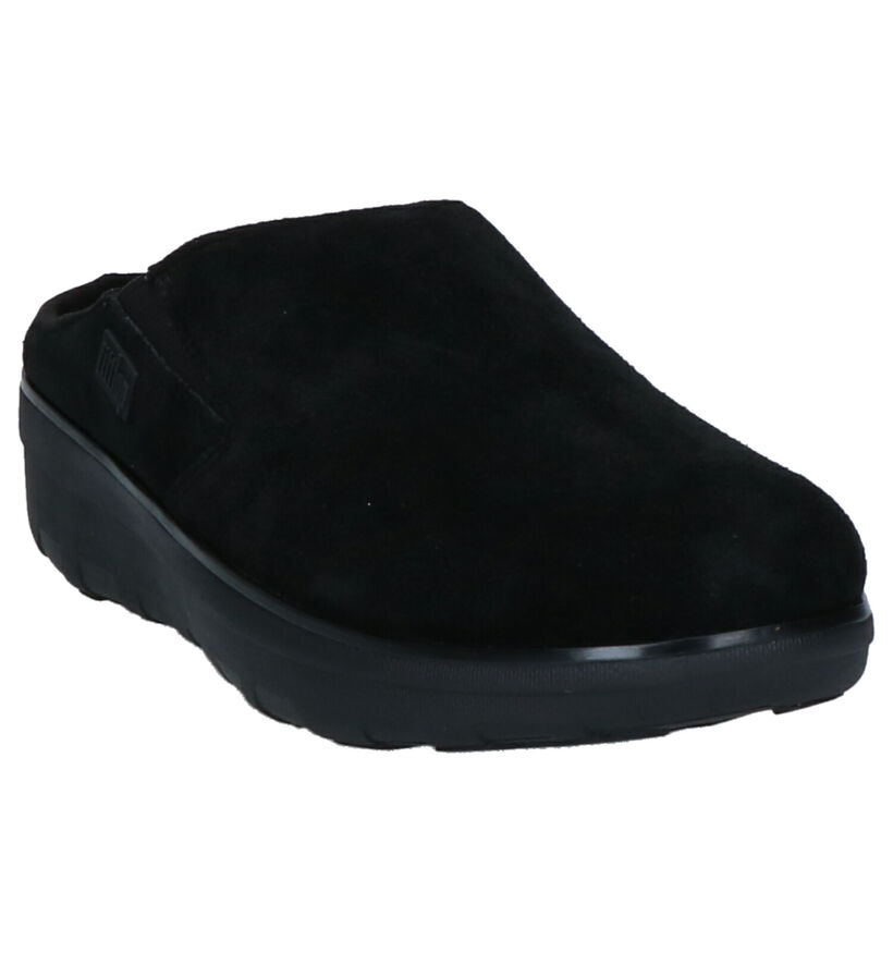 FitFlop Pantoffels Zwart in daim (263898)