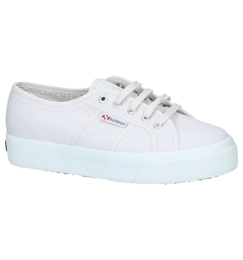 Ecru Lage Sneakers Superga Cotu in stof (246989)