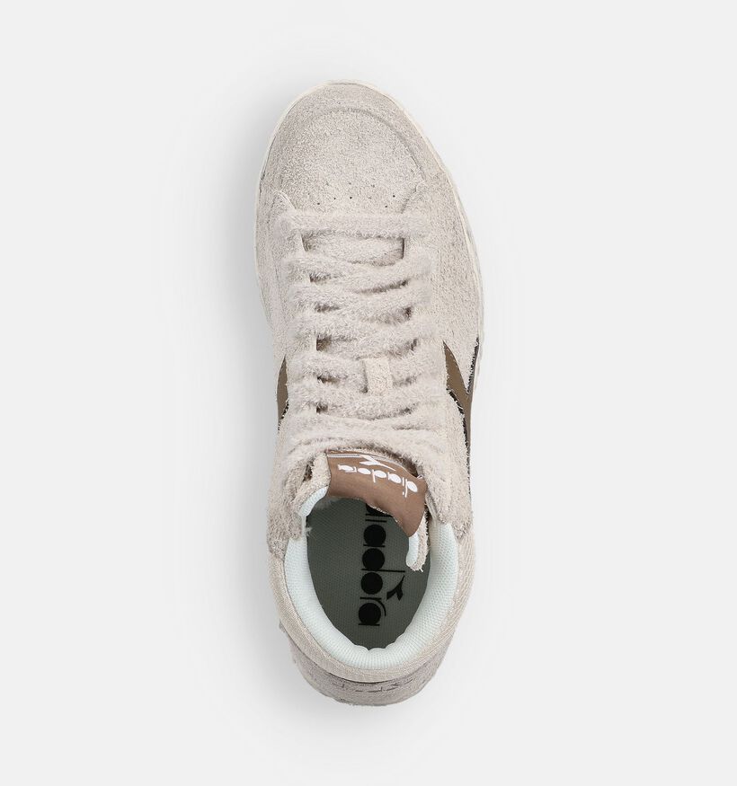 Diadora Game High Baskets montantes en Ecru pour femmes (361393) - pour semelles orthopédiques