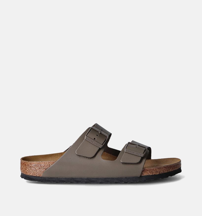 Birkenstock Arizona Natural Leather Nu-pieds en Vert Khaki pour hommes (351078)