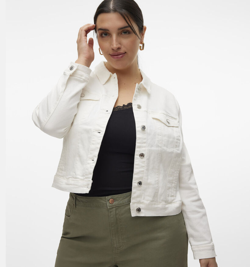 Vero Moda Curve Wild Soya Manteau court en Blanc pour femmes (369340)