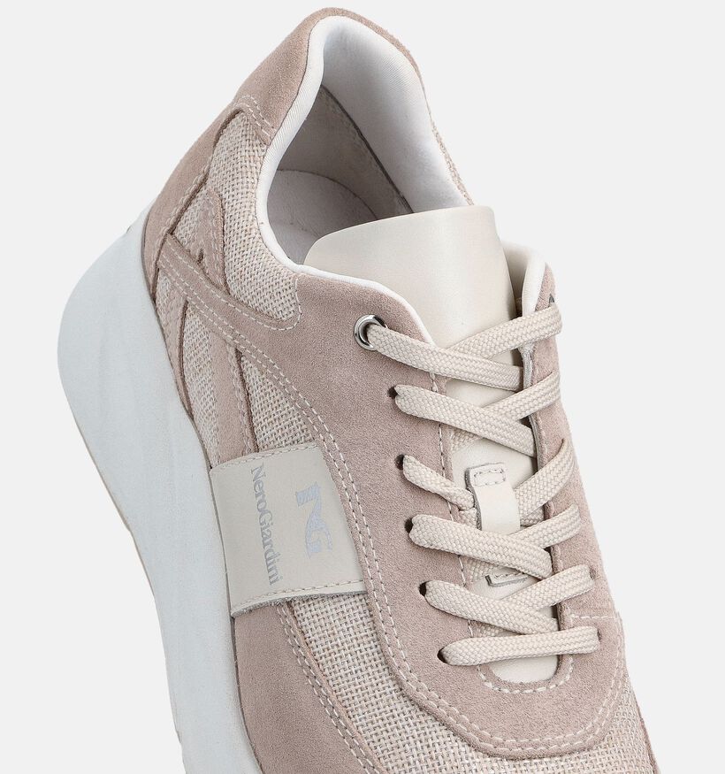NeroGiardini Baskets en Beige pour femmes (369078) - pour semelles orthop&eacute;diques