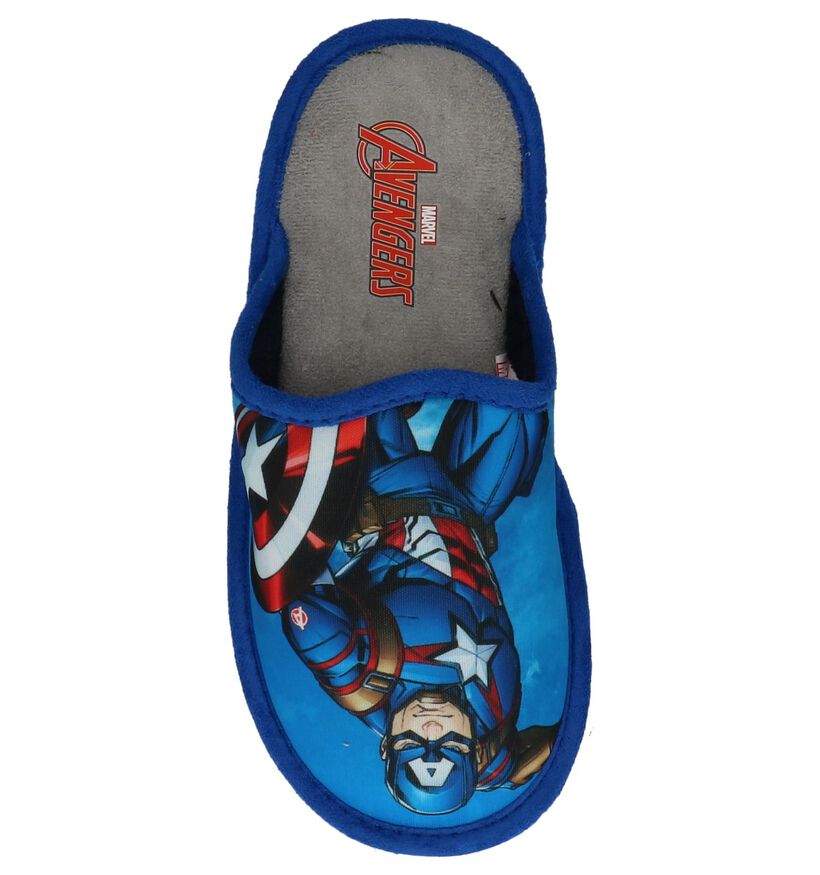 The Avengers Pantoufles ouvertes en Bleu en textile (217218)