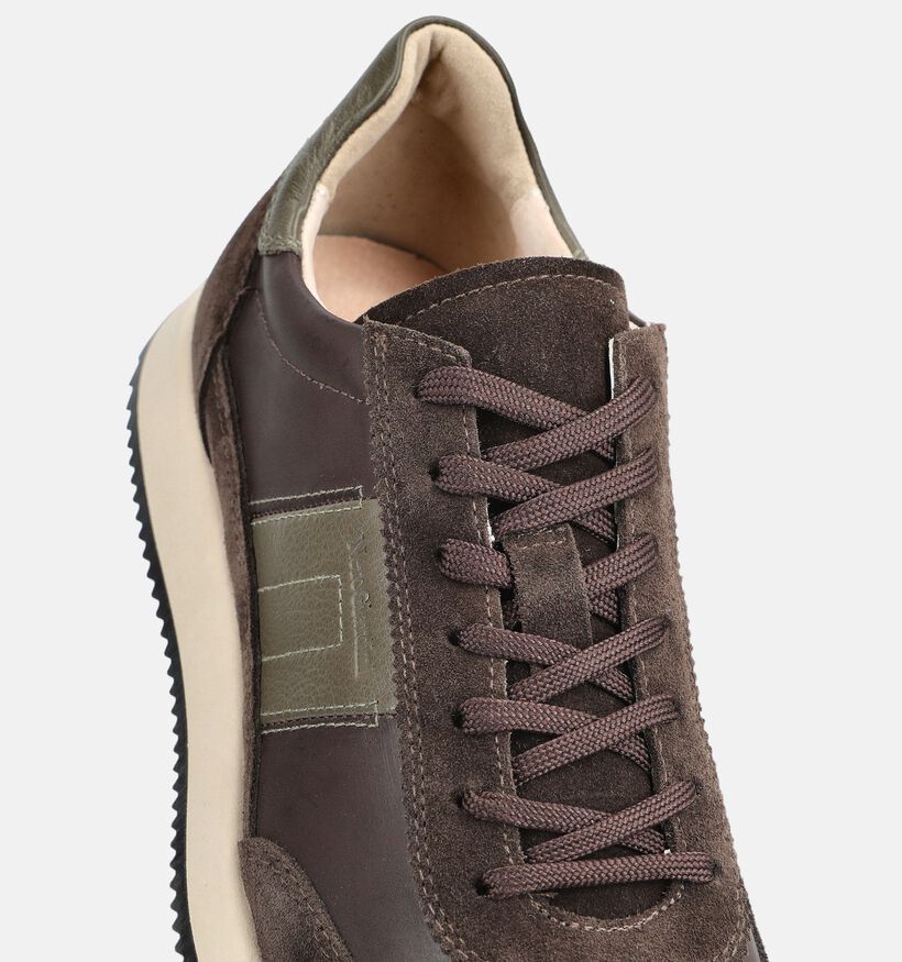 NeroGiardini Chaussures plates en Brun fonc&eacute; pour hommes (382163) - pour semelles orthop&eacute;diques