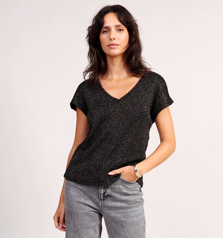 Vero Moda T-shirts Zwart/Bordeaux/Groen