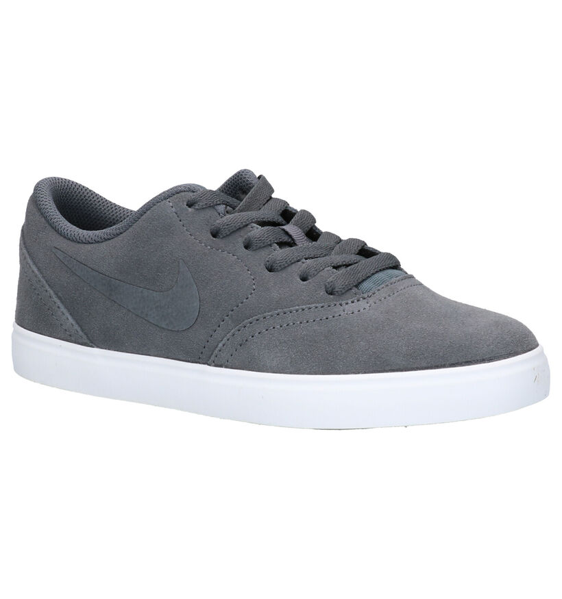 Nike SB Check Blauwe Sneakers in daim (261661)