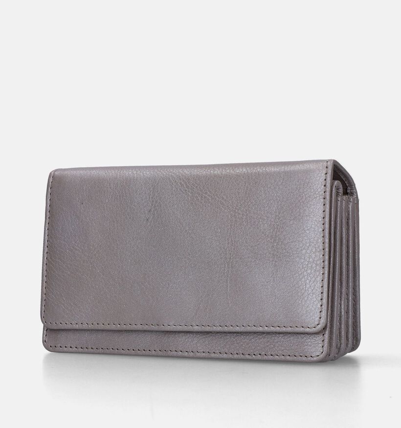 Euro-Leather Gouden Overslag portemonnee voor dames (353521)