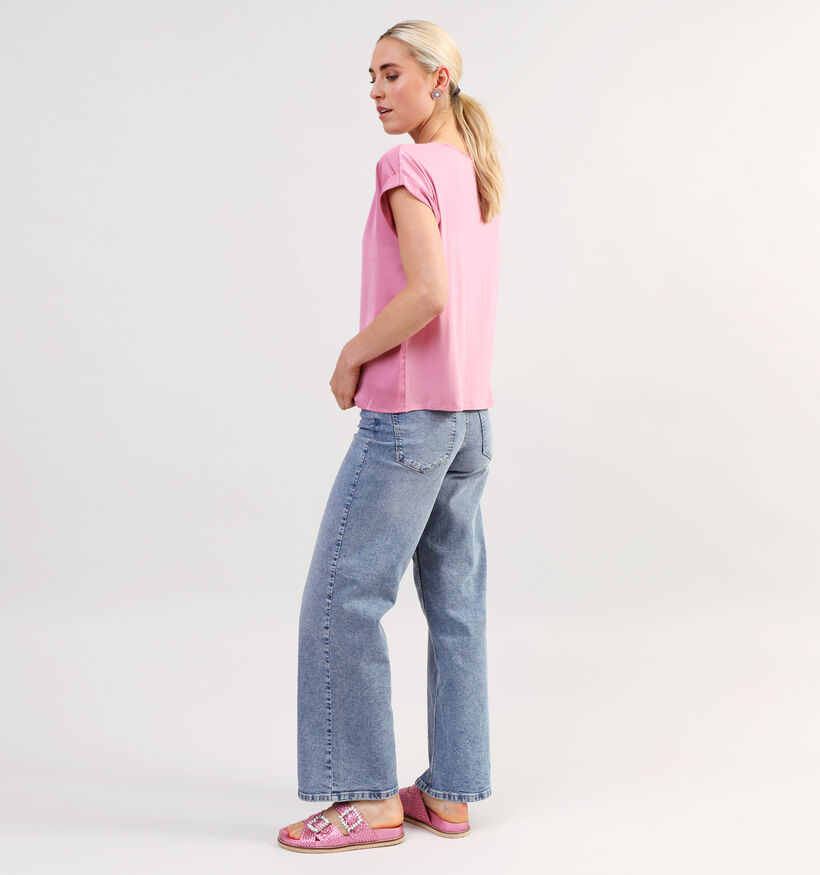 Vila Ellette Satin Bruine T-shirt voor dames (361343)