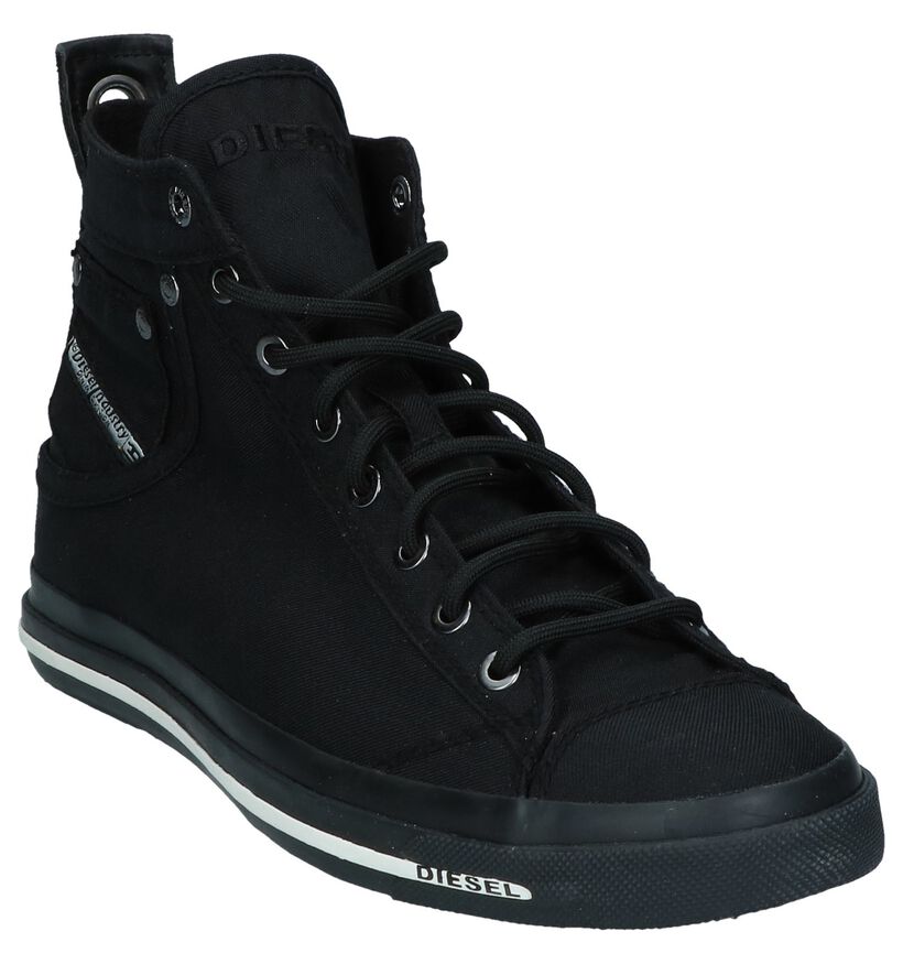 Zwarte Hoge Sneakers Diesel in stof (241119)
