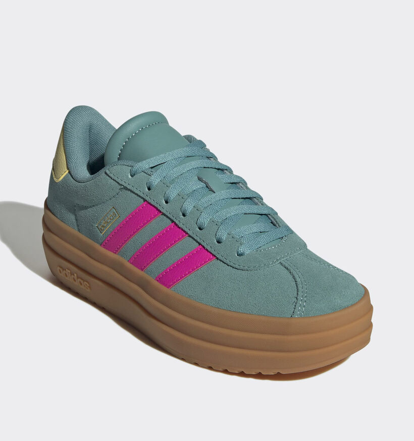 adidas VL Court Bold Baskets basses en Vert pour filles (359632) - pour semelles orthopédiques