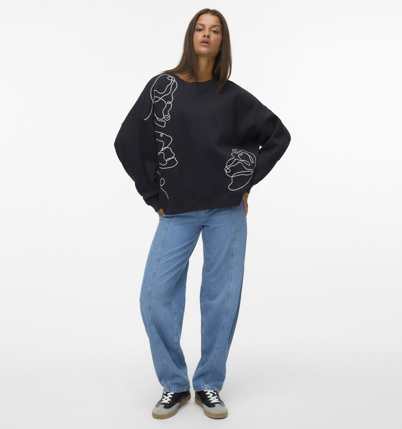 Vero Moda Ivalo LS Zwarte Sweater voor dames (364538)