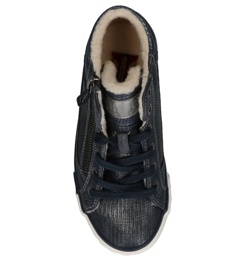 Mustang Chaussures hautes en Bleu foncé en simili cuir (222890)