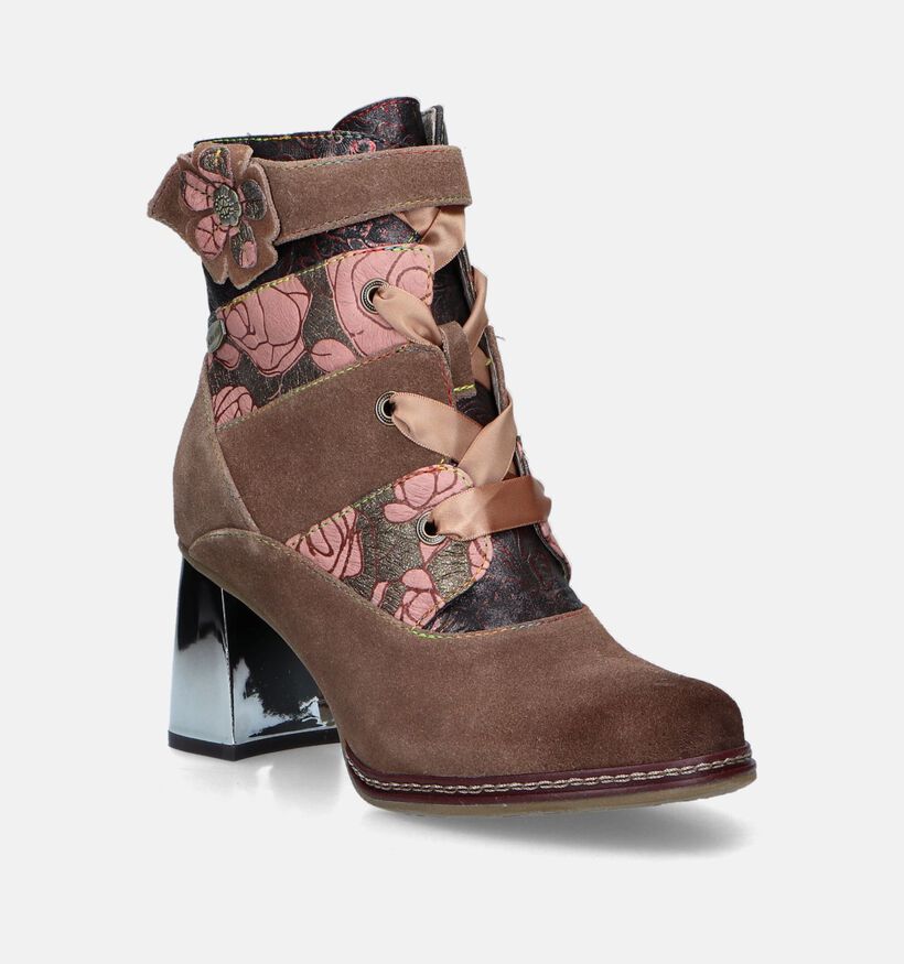 Laura Vita Idcano 04 Taupe Enkellaarzen voor dames (347999)