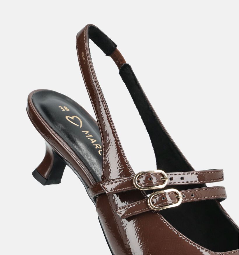 Marco Tozzi Donkerbuine Kitten Heels voor dames (376576)